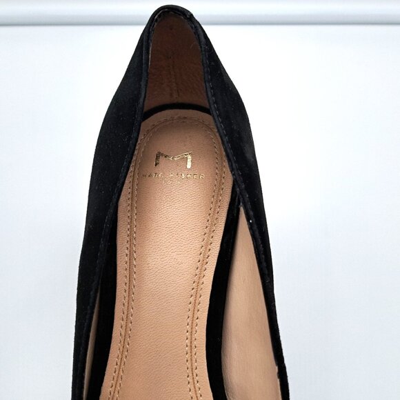 Marc Fisher LTD Womens MLZALA Black Suede Block Pumps Heels Shoes - Size 7.5 - Picture 8 of 14